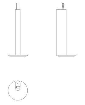 Dimensiones de la Lámpara de Mesa Metrica Martinelli Luce